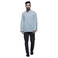 thumbnail image 1 of Atasi Kurta Décontractée Imprimée à Col Chinois Chemise Ethnique Kurta Courte pour Homme Tunique, 1 of 5