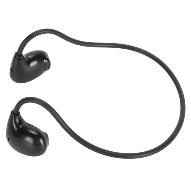 Écouteurs à conduction Osseuse par AMONSEE, Dotés d'Un design à Oreille Ouverte avec un Cadre ABS Noir. Ces Écouteurs Résistants à la Sueur Sont Équipés de la Technologie EDR V5.3 pour une Connexion Rapide et stable, Offrant Plus de 8 Heures de Lecture de Musique à 70 % de volume. Convenant à la Course, au Vélo, à la Randonnée et à la Conduite, le Casque Léger Comprend une Batterie au lithium Intégrée de 80 mAh avec un Temps de Charge de 1,5 Heure. l'Ensemble Comprend le Casque à conduction et un Câble de Charge.