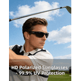 thumbnail image 3 of PUKCLAR Sports Polarized Sunglasses for Men Women Unbreakable Frame Sunglasses, 3 of 9