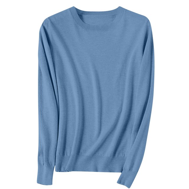 Timegard Womens Sweaters Crewneck Comfy Knit Pullover Fall Winter Casual Solid Color Long Sleeve Tops