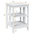 thumbnail image 2 of Patiojoy 2 Pcs Table d'Appoint à 3 Niveaux Table de Chevet Bout de Canapé Étagère de Rangement et d'Exposition Blanc, 2 of 10