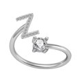thumbnail image 1 of PVCS Exquisite Fashion 26 English Alphabet Style Ring Letter Fashion Copper Ring, 1 of 1