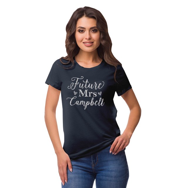 Inkdotpot Personalized Womens Tshirt Top Future Mrs WeddingAnnouncement Shirt-J9
