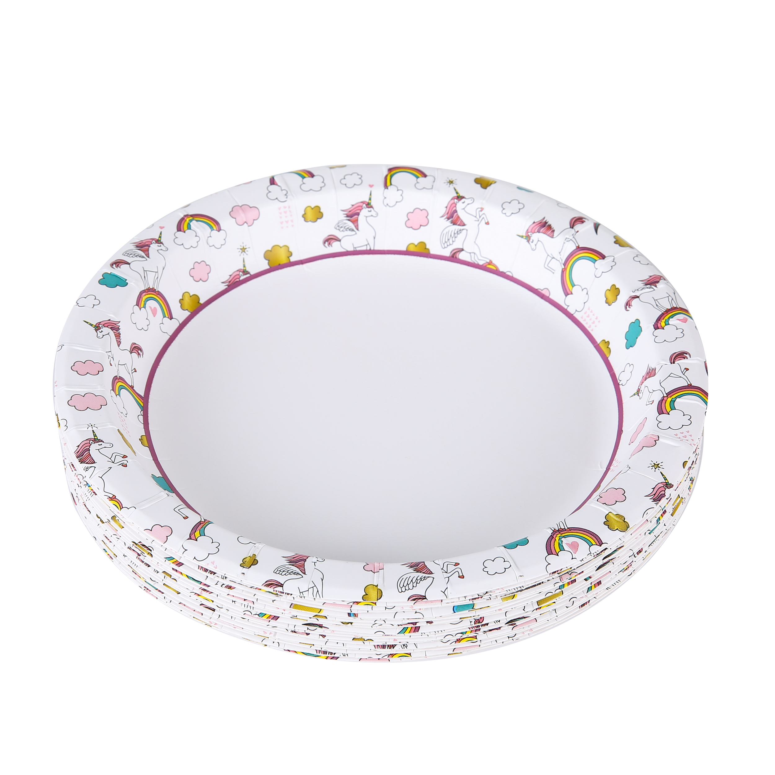 Glad For Kids 8.5" Unicorn Round Paper Plates 20 ct