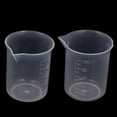 thumbnail image 2 of Oleegame 2 Pcs Bouteille en Verre pour 2 Plastique Transparent Gradué 100mL Gobelet Doseur Bécher Laboratoire Pcs Verre&Bouteille Blanc, 2 of 2