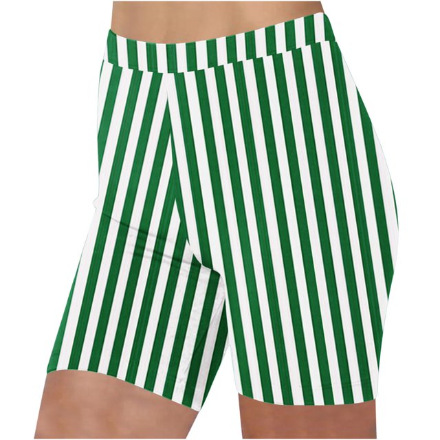 Plebaso Shorts pour Femmes 2025 Shorts de Plage à Rayures Taille Haute Mode Décontractée Leggings Courts pour Femmes