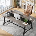 thumbnail image 5 of 70.86 Inch Computer Table, Large Executive Office Desk, Modern Study Desk with Metal Frame, 5 of 5