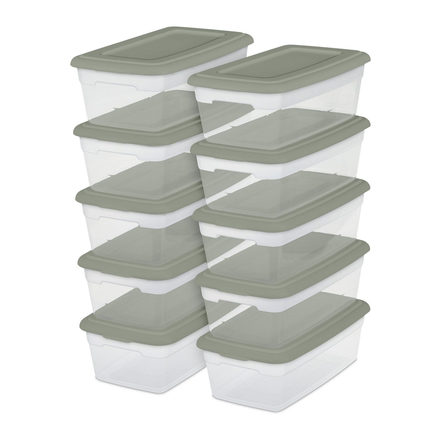 Sterilite Ensemble de (10) Boîtes 5.7L- Vert