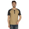 thumbnail image 1 of Inkmeso T-Shirts Classiques Henley à Manches Raglan Courtes en Coton Légers Unis pour Hommes, 1 of 7