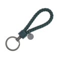 thumbnail image 1 of Leather Braided Woven Rope Keychain Lovely DIY Bag Hanging Pendant Exquisite Key Chain Car Keyring Holder Metal Jewelry for Men Green, 1 of 9