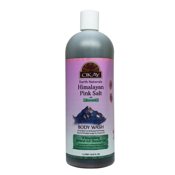 OKAY Pink Salt with Seaweed Body Wash 1 LITER / 33.8 FL oz