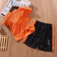 thumbnail image 1 of TopLLC Ensembles de Blouses et Chemises à Manches Courtes Col Rond Mode Garçon Décontracté Manches Courtes Hauts Col Rond Short Costume de Sport Ensemble Fille, 1 of 3