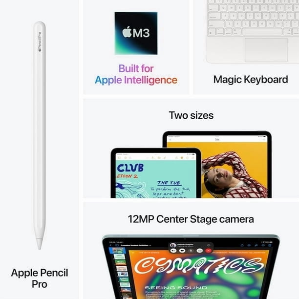 Restored Apple iPad Air 13-inch (M3, 2024 Model) 128GB Storage, Wi