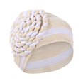 thumbnail image 2 of KIHOUT Beanies Hats Women India Hat Patchwork Braid Muslim Ruffle Chemo Hat Beanie Wrap Cap, 2 of 2