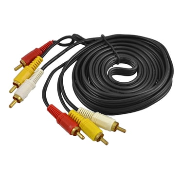 Unique Bargains 8.5ft 3 RCA Male to Male Connector Audio Video AV Cable Black