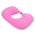 thumbnail image 4 of U shape Pillow Press Inflatable Soft Head Rest Cushion Cervical Protection for Car Office Aircraft(Pink ), 4 of 14