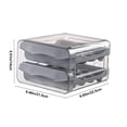 thumbnail image 3 of EGNMCR Kitchen Gadgets, Kitchen Appliances, Kitchen Accessories Slide Style Eggs Box Slide Style Eggs Roller Storage Rack Refrigerator Side Four Layer Antis Drop Eggs Collection Box Eggs storage boxs, 3 of 6