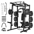 thumbnail image 2 of Memoryfield Gym à Domicile Smith Machine avec LAT Pulldown et Station de Poitrine, Cage Motorisée Capacité 2000 Lb, Support de Squat Multifonction, Noir, 2 of 8
