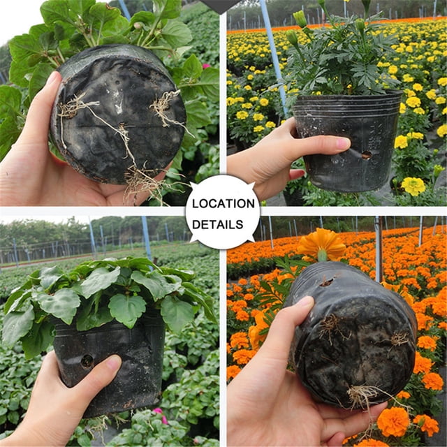 100pcs Plastic Planter Pot Home Garden Greenhouse Plant Nursery Flower Planting Seedling Grow Pot