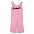thumbnail image 4 of WENXIAOO Combinaison Sans Manches pour Filles Enfants, Barboteuse de Rentrée, Combinaison à Lettres avec Poches, Barboteuse de Printemps Automne, Combinaison pour Fillette 9-10 Ans, 4 of 4