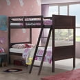 thumbnail image 3 of Gymax Wooden Twin Over Twin Bunk Beds Convertable 2 Individual Twin Beds Espresso, 3 of 10