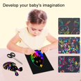 thumbnail image 4 of Amerteer Rainbow Scratch Paper Off Mini Art Notes 2 Wooden Stylus Set: 100 Sheets of Rainbow Scratch Paper for Kids Arts and Crafts, Intelligence Development Toys, 4 of 6