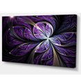 thumbnail image 2 of Fleur Fractale Violette Scintillante - Impression d'Art Floral sur Toile, 2 of 3
