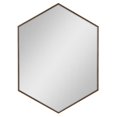 thumbnail image 5 of Kate and Laurel Rhodes Mid-Century Modern Hexagon Wall Mirror, Walnut Brown, 31x22-Inches, 5 of 5