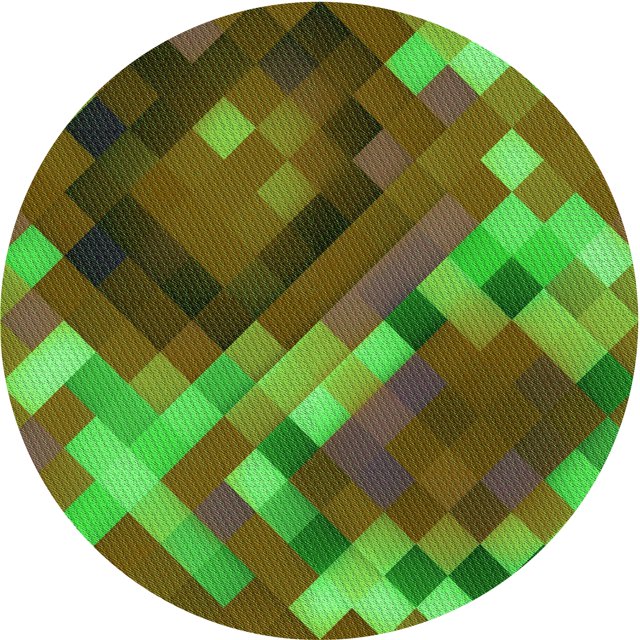 Ahgly Company Tapis d'Intérieur Ronds Lavables à la Machine, Style Transitionnel, Vert Pomme Vert, Tapis de Zone, 6 Pieds Rond