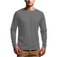 thumbnail image 2 of ylioge Mens Sun Protection T Shirts Lightweight Long Sleeve UV T-Shirts Casual Solid Pullover Breathable Basic Raglan Fishing Tees Tops, 2 of 8