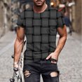 thumbnail image 1 of Qertyioot T-shirt à Manches Courtes Imprimé pour Hommes Col Rond Mode Décontractée Manches Courtes Liquidation, 1 of 5