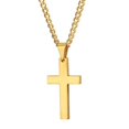 thumbnail image 1 of Collier Pendentif Croix Noir/or/argent pour Homme V7I6, 1 of 6