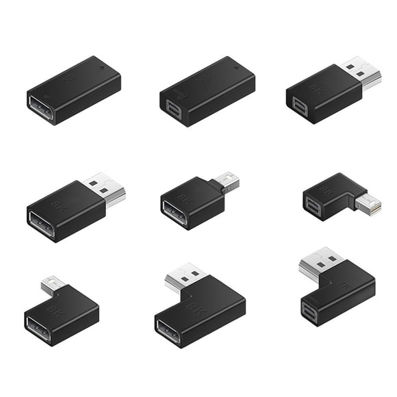 Computer Displayport 1.4 Extension Adapter Home Hotel 4K 120/144Hz 8K Converter Desktop PC Conversion Connection Accessory Type 3 Straight
