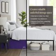 thumbnail image 5 of SGI Bedding 11 Inch Pleated Bed Skirt | Microfiber Bed Skirt | Fade Resistant, Wrinkle Free, Anti-static, Decorative, Extra Storage Space, Clutter-Free | Olympic Queen, Purple, 5 of 5