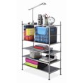 thumbnail image 2 of Whitmor 3-Tier Storage Shelves, Multi-Functional Shoe Rack Organizer, Espresso Wood Grain and Gray, 2 of 3