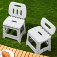 thumbnail image 3 of Folding Step Stool for Adults and KidsNon Slip Folding Stools with Handle Compact Plastic Foldable Step Stool for Bathroom Bedroom Kitchen, PP, 3 of 7