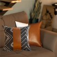 thumbnail image 1 of HomeRoots 400970 Noir et Marron Housses de Coussin - Lot de 2, 1 of 1
