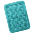 thumbnail image 1 of Clara Clark Bathroom Rugs, Velvet Memory Foam Bath Mat, Ultra Soft Non Slip and Absorbent - Waffled - Small - Teal, 1 of 6