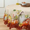thumbnail image 3 of Fall Thanksgiving Tablecloth, Buffalo Plaid Thanksgiving Round Table Cloth 60 x 60 for Farmhouse Decor,Perfect for Kitchen Dinner, Restaurant ,Outdoor Holiday Picnic Table Cover, 3 of 5