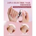 thumbnail image 4 of WJCA 2025 Upgraded Electric Nail Trimmer, 2-Speed Automatic Filer with LED Light & Storage Case, USB Rechargeable for All Ages, Pink., 4 of 6