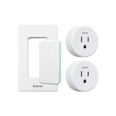 Zoiinet Interrupteur à Prise Intelligente, Prise Wi-Fi 2,4G, Compatible avec Alexa, Google Home, Smart Life et l'App IFTTT, Commande Vocale et Minuterie, Conception à Boucle et Amovible, Sans Hub Nee