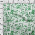 thumbnail image 3 of oneOone Georgette Viscose Green Fabric Asian Japanese Pattern Craft Projects Decor Fabric Printed By The Yard 42 Inch Wide, 3 of 4