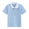 thumbnail image 2 of T-shirts Garçons Été Manches Courtes Classique Tunique Polo Bleu Clair 7-8 Ans, 2 of 4