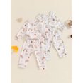 thumbnail image 3 of Gupgi Baby Reindeer Outfit Fall Rainbow Print Long Sleeve Romper Long Pants 2 Pcs Set, 3 of 9