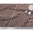 thumbnail image 2 of Soimoi Brown Cotton Duck Fabric Triangle Geometric Printed Fabric 1 Yard 56 Inch Wide, 2 of 3
