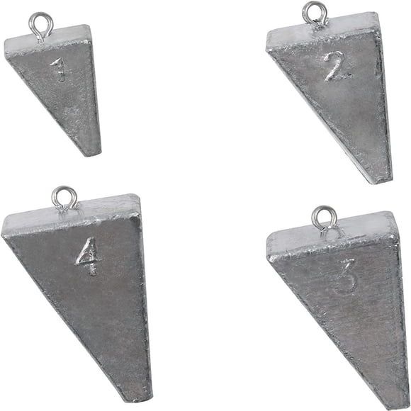 CNKOO Pyramid Sinkers Lot de 4 Poids de Pêche 32 oz pour Équipement de Surf en Eau Salée Attirail