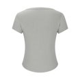 thumbnail image 4 of GigrtiJin Womens Short Sleeve U-Neck Tops Summer Ribbed Slim Basic Fashion T Shirt Solid Color Trendy Soft Blouse, 4 of 6