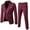 Wine, variant on TIMIFIS Mens Suits 3 Piece Slim Fit Casual One Button Solid Suits for Mens Business Wedding Party Jacket Blazer & Pants &Vests SetFall