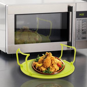 Microwave Oven Tray Rack - Multifunctional Plastic Microwave Oven Heating Layered Steaming Rack Cooking Tray Rack(Green)