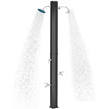 Outsunny Douche Extérieure Chauffante Slolar de 9,2 Gallons avec 2 Têtes de Douche